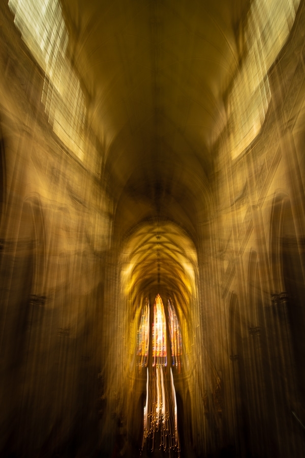St Vitus Cathedral interior impression Prague, Czech Republic