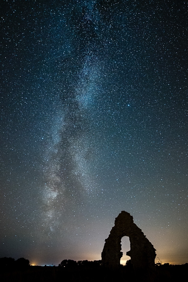Midley Church ruin and Milky Way 1 Romney Marsh, Kent
