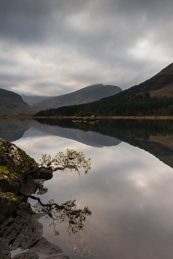 Lake reflection The Black Valley, Killarney