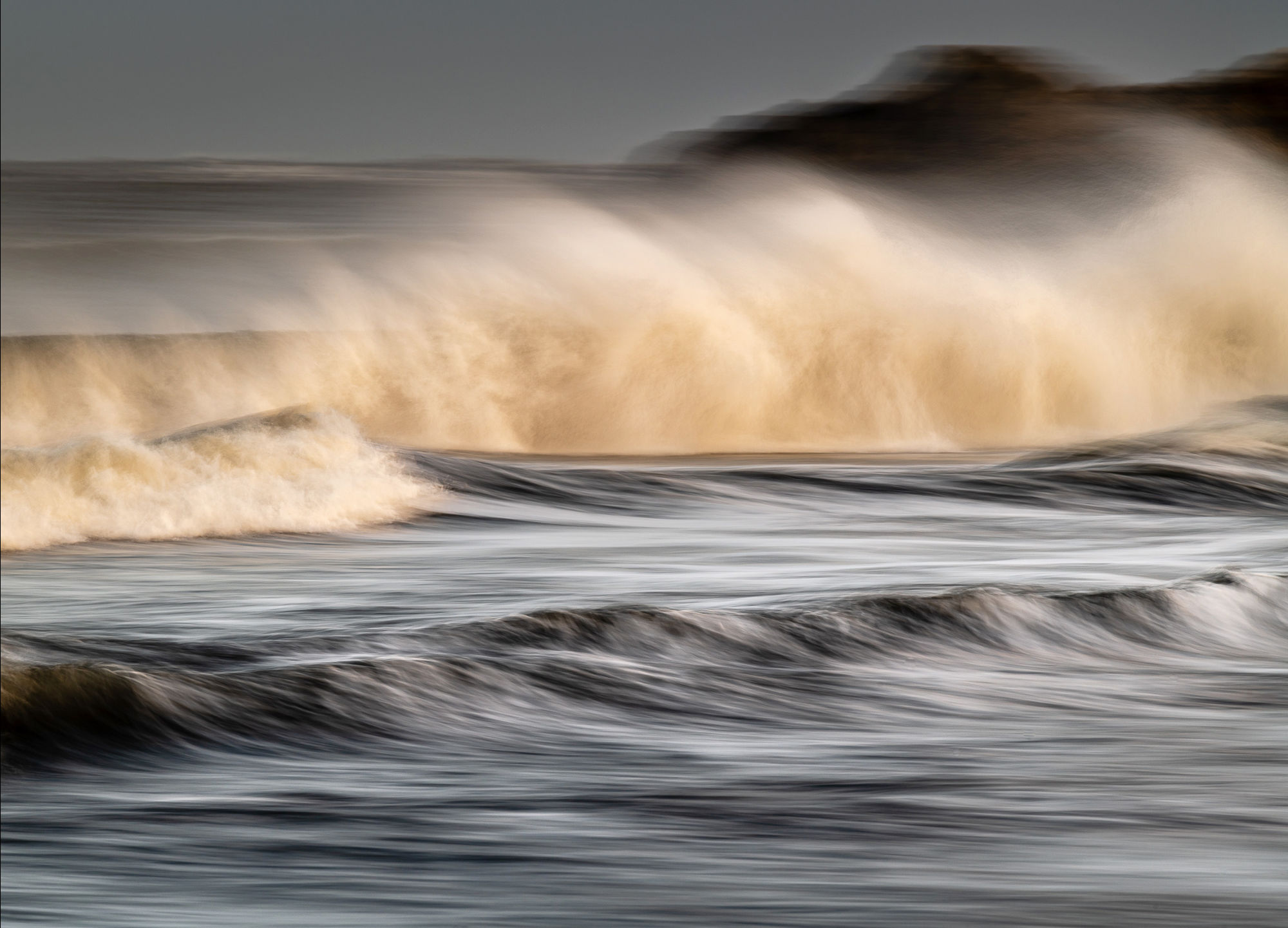 Waves on Stokksnes beach, Iceland. 