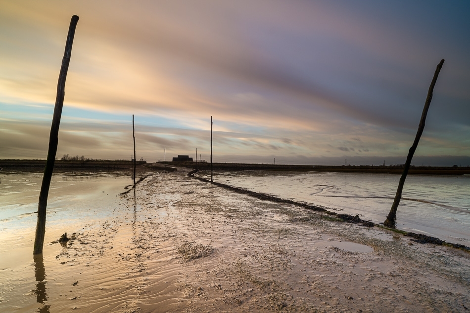Slipway at sunrise Oare, Faversham, Kent