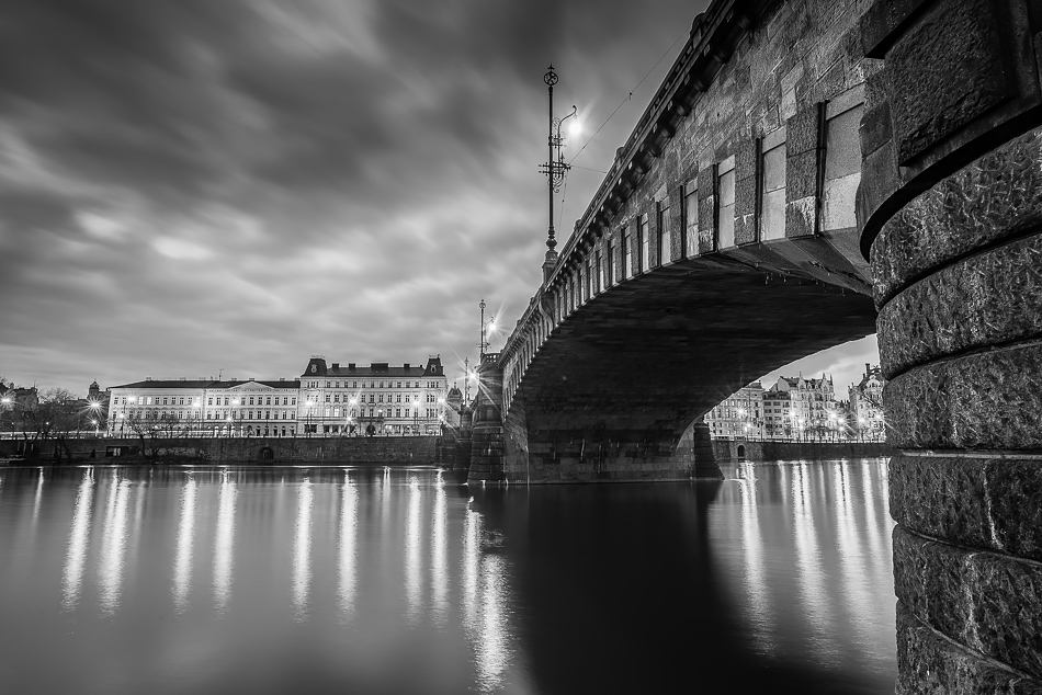 Most Legii dawn Prague, Czech Republic