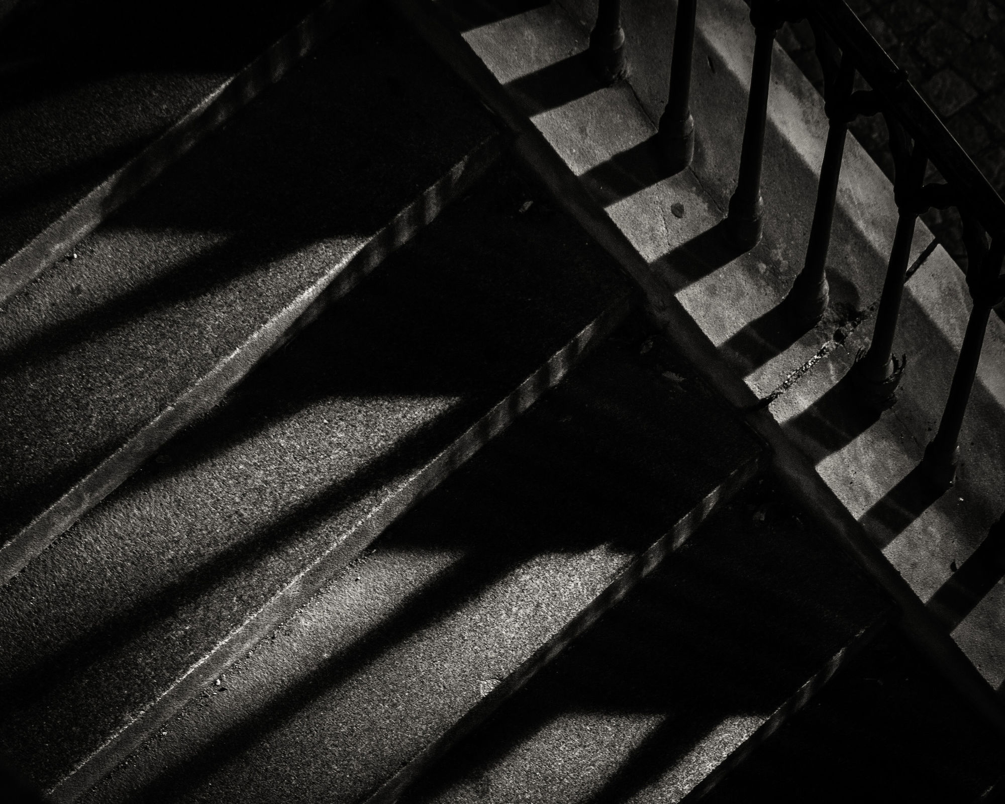 Prague steps shadows