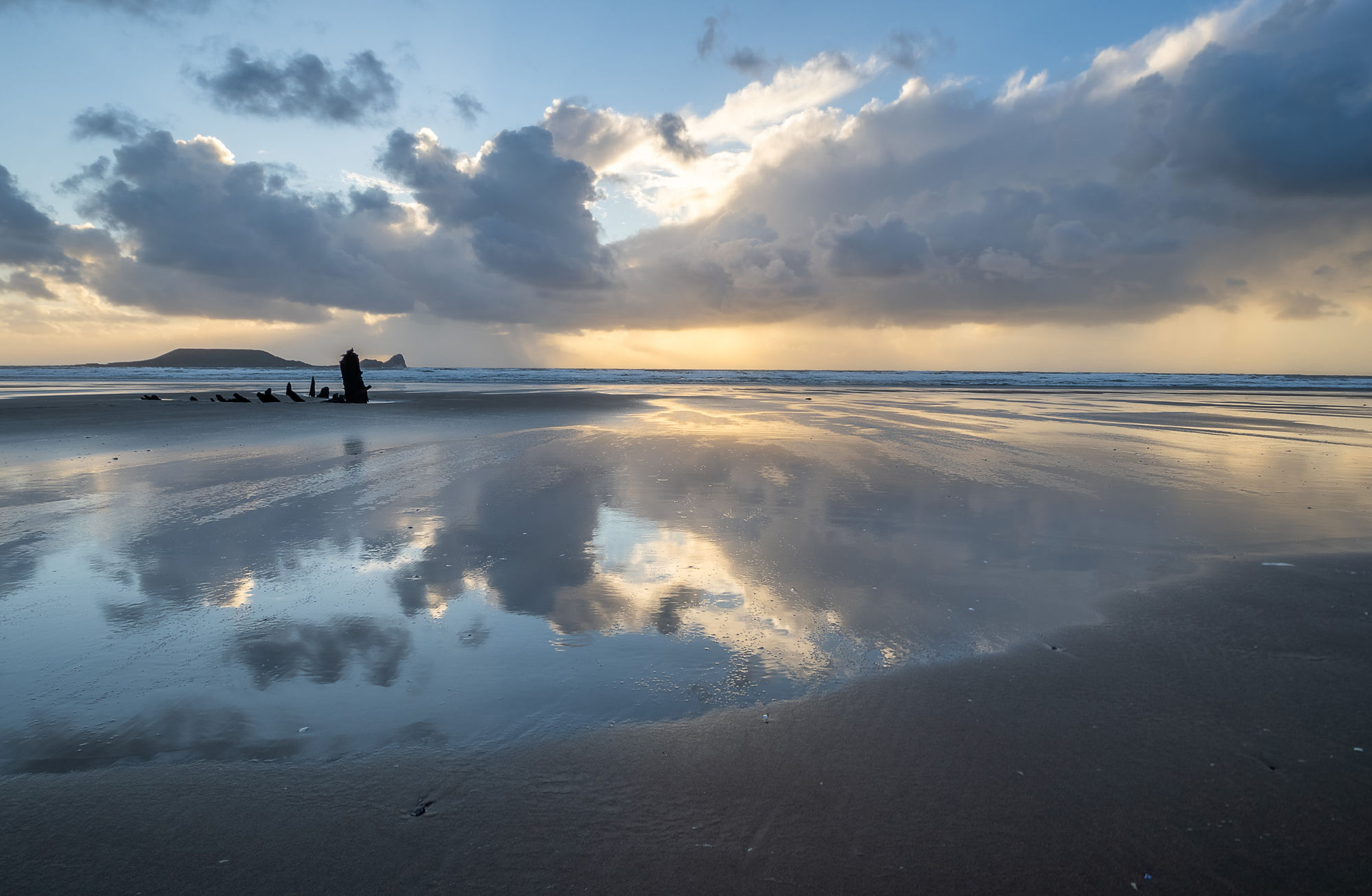 Gower mirror reflection. 