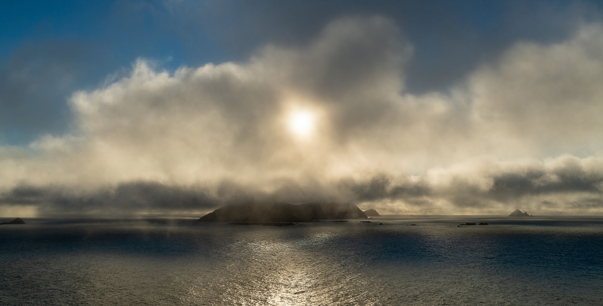 sun burning through