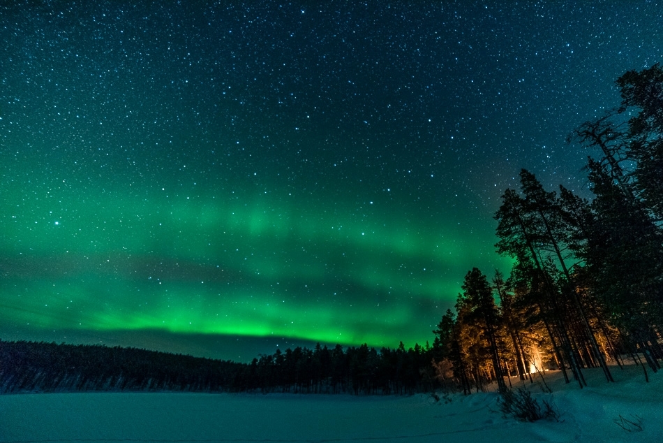 Northern lights over Lemmenjoki National Park #2
