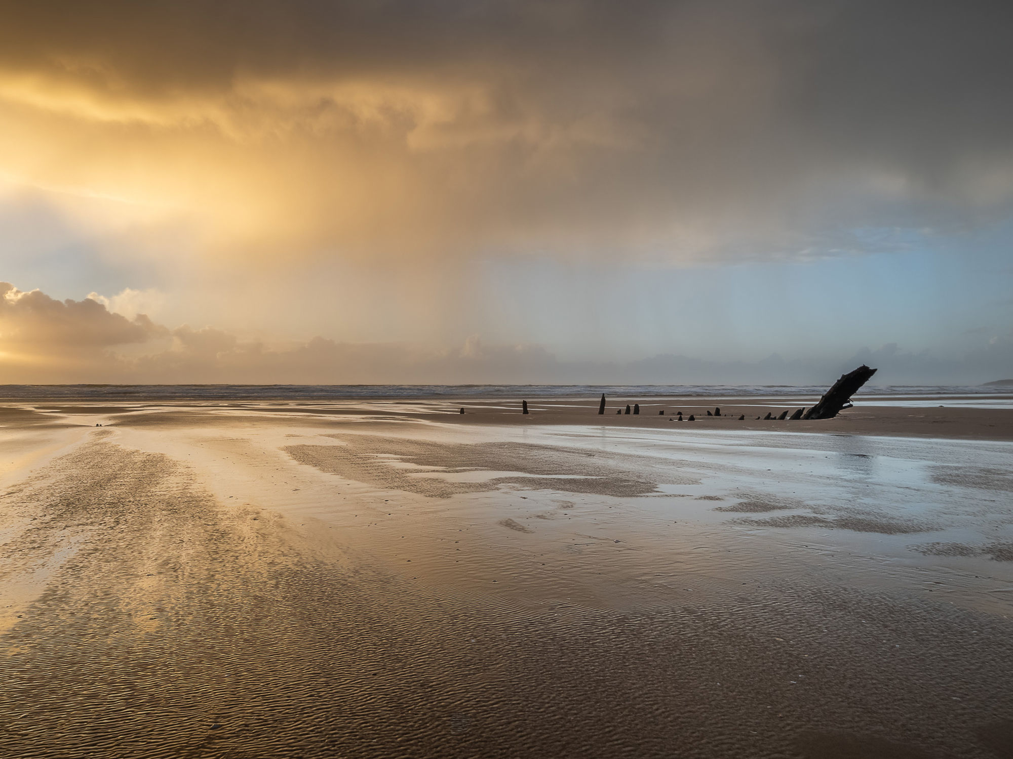 Gower, rhossili, rain