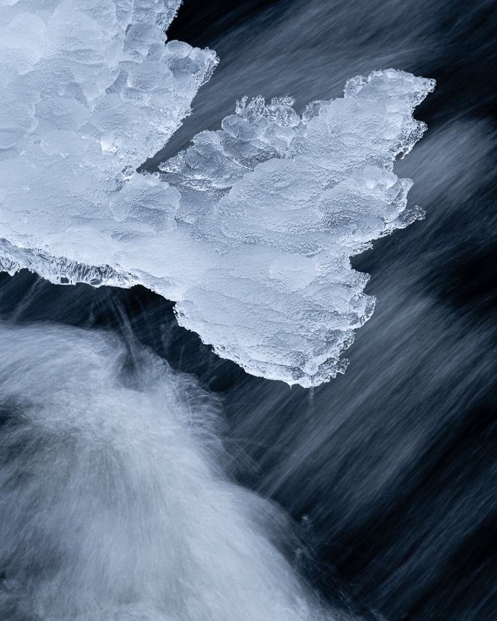Ice and river detail ​​​​​​​Kuusamo, Finland