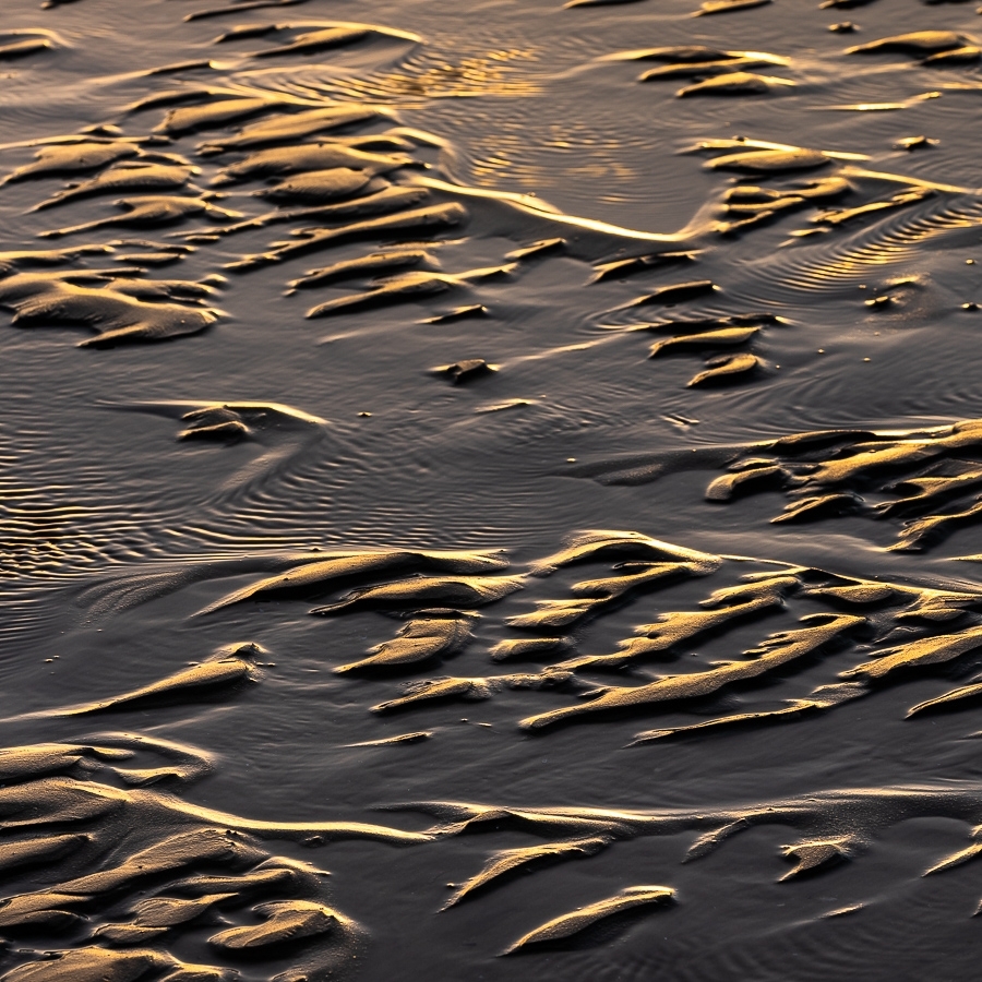 Sunset ripples Camber Sands, East Sussex