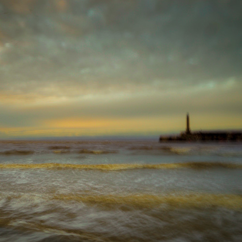 Margate coast depicted in a dramatic stormy looking painting by John Smith