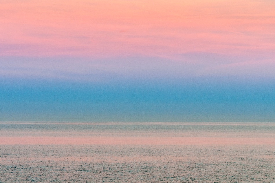 English Channel sunset Dungeness, Kent