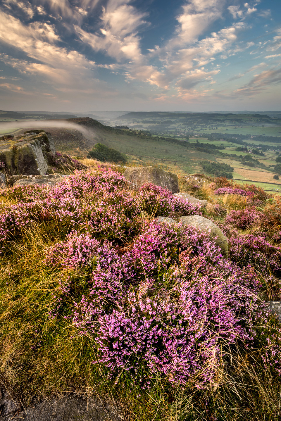 Curbar summer mist